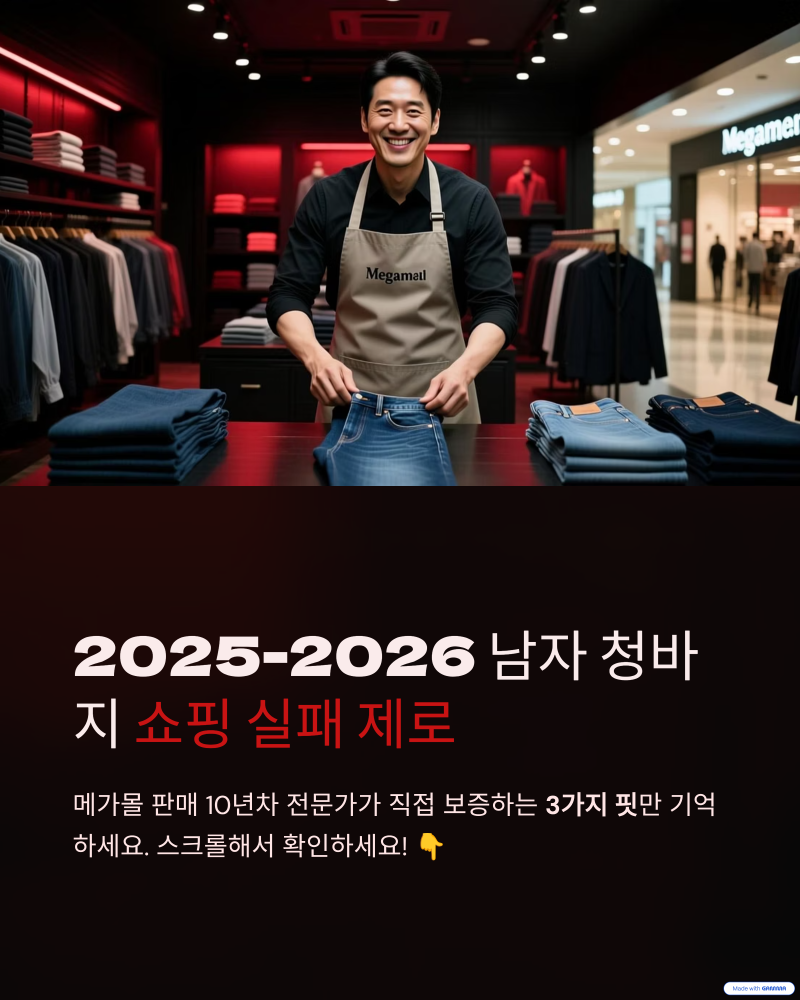 2025-26 남자 게스 청바지, 이 3가지 핏만 알면 끝납니다