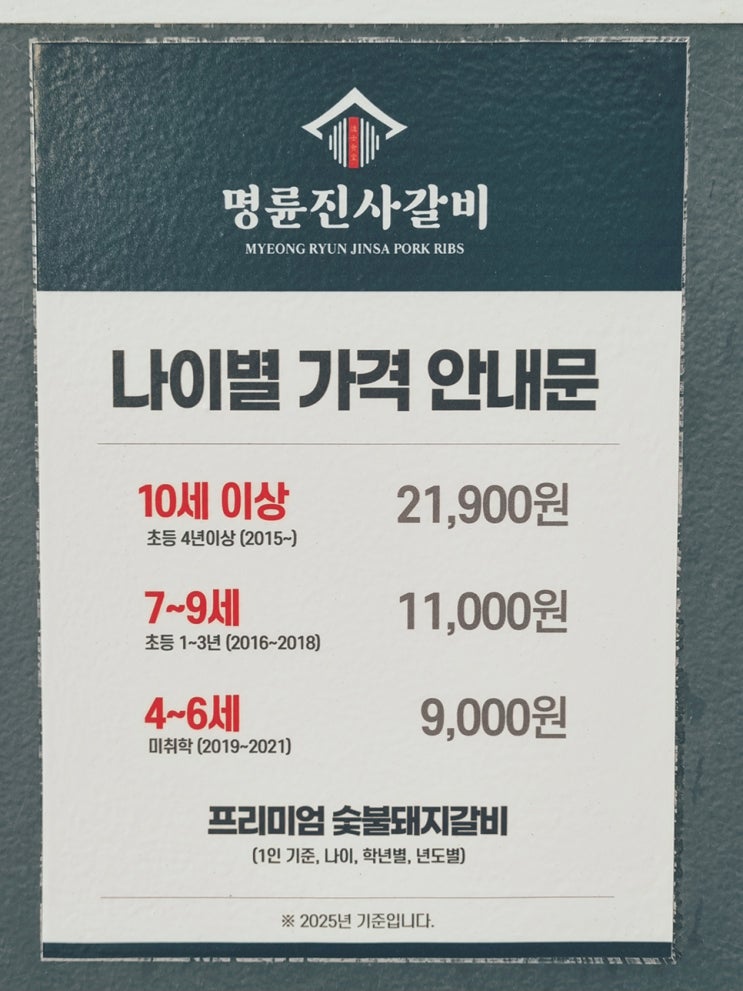  명륜진사갈비 가격 민생회복 쿠폰 지원금