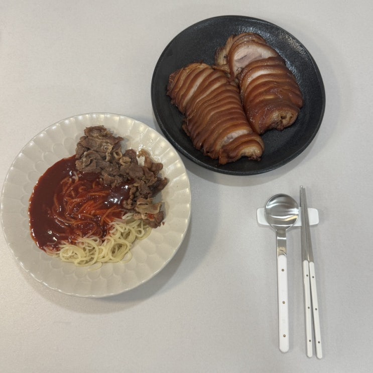  족발슬라이스 맛있는녀석들 석쇠구이 고기쫄면 캠핑 음식으로 딱