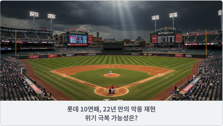  롯데 10연패, 22년 만의 악몽 재현: 위기 극복 가능성은?