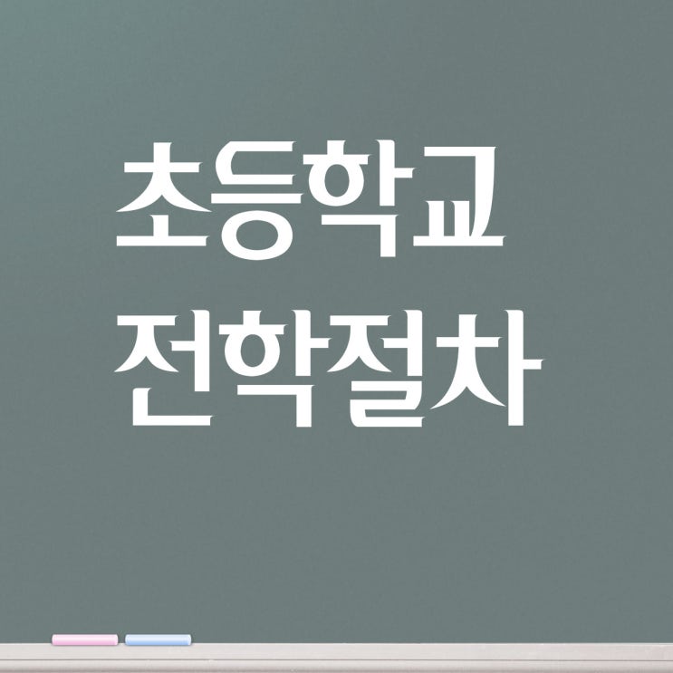  학기중 초등학교 전학절차 6학년 2학기 전학기록