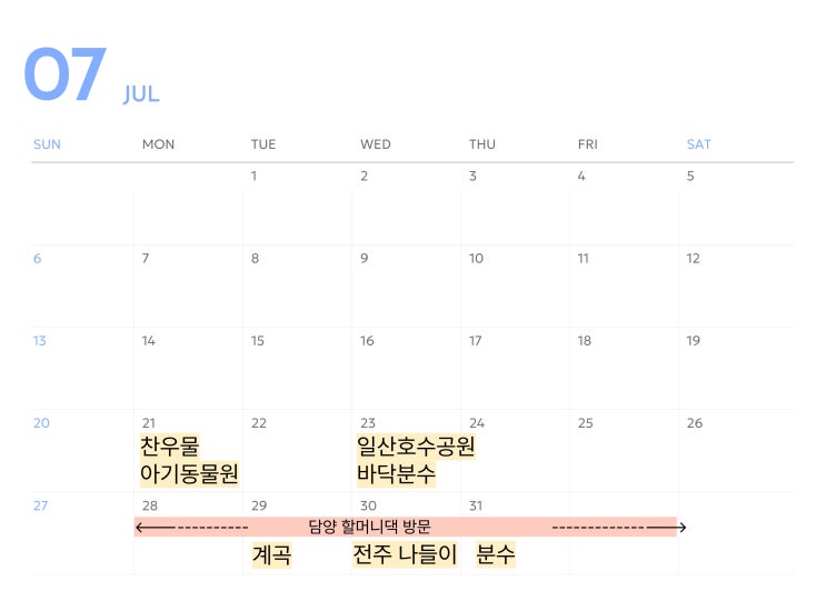  2025년 우리의 여름 방학