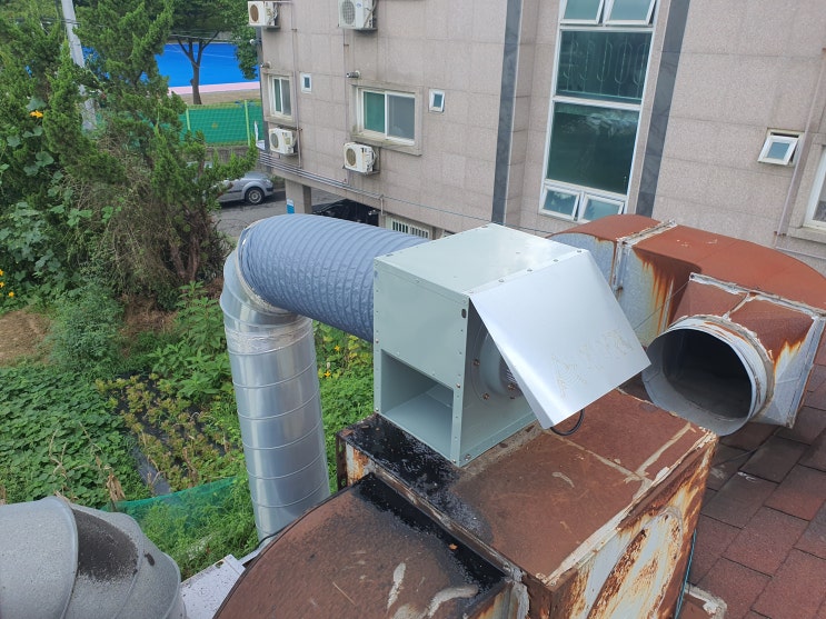  인천 치킨집 오븐 후드 시로코팬 모터 교체
