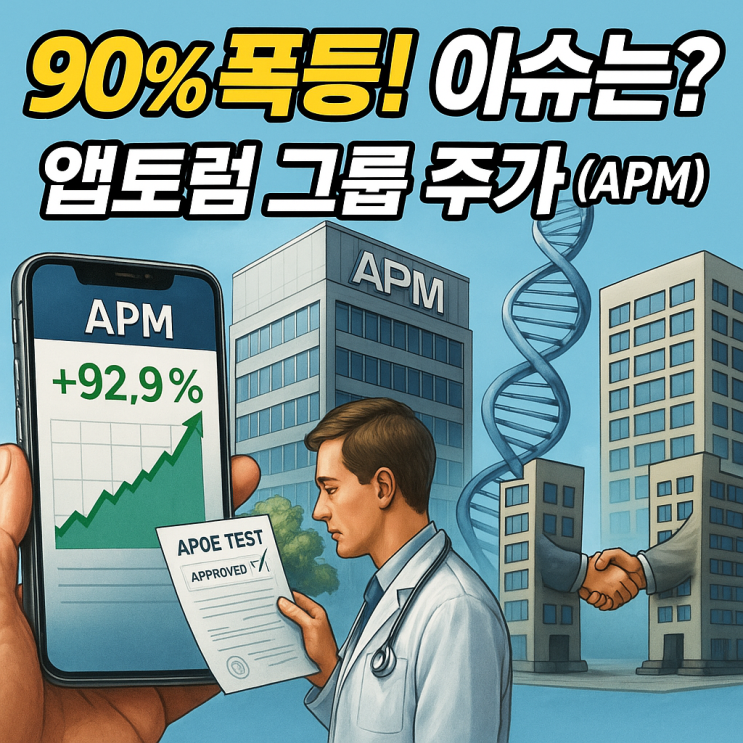  앱토럼 그룹 주가 (APM 주식) 합병 호재 터졌다!