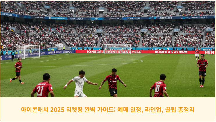  아이콘매치 2025 티켓팅 완벽 가이드: 예매 일정, 라인업, 꿀팁 총정리