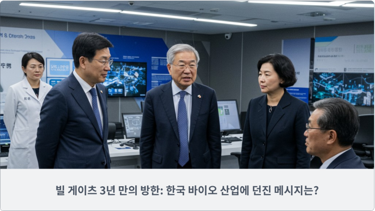  빌 게이츠 3년 만의 방한: 한국 바이오 산업에 던진 메시지는?