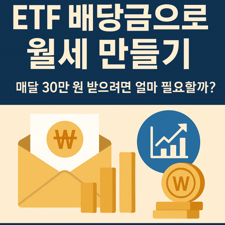  ETF 배당금으로 월세 만들기 – 매달 30만 원 받으려면 얼마 필요할까?