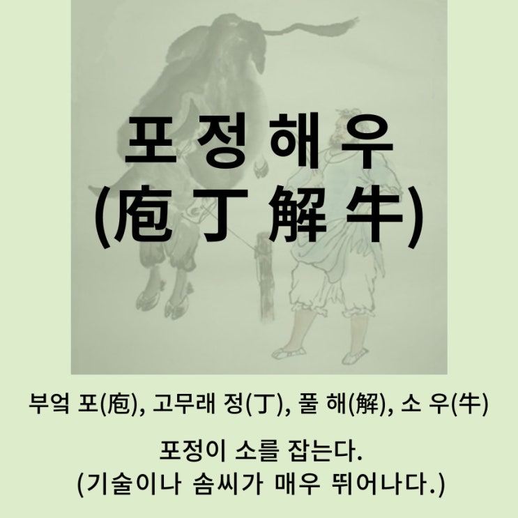  고사성어 뒤집어 보기 (86. 포정해우)