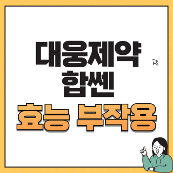 대웅제약 합쎈 효능 부작용 정리