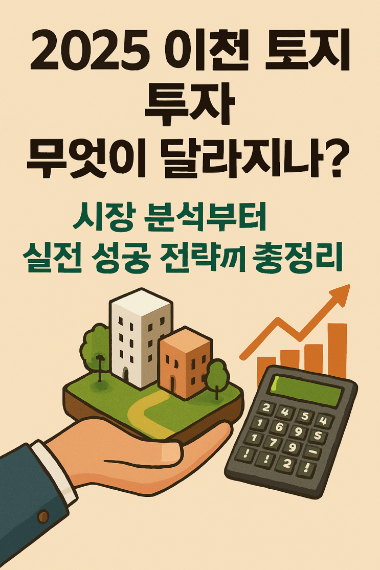  "지금 봐야 할 2025년 이천 토지 투자 시장! 성공을 위한 '필수 전략' 완벽 정리"