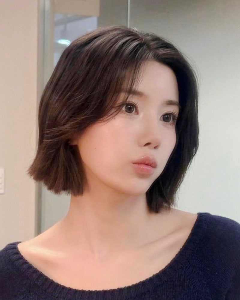 권은비 단발 헤어스타일 매력, C컬부터 반묶음까지 분석