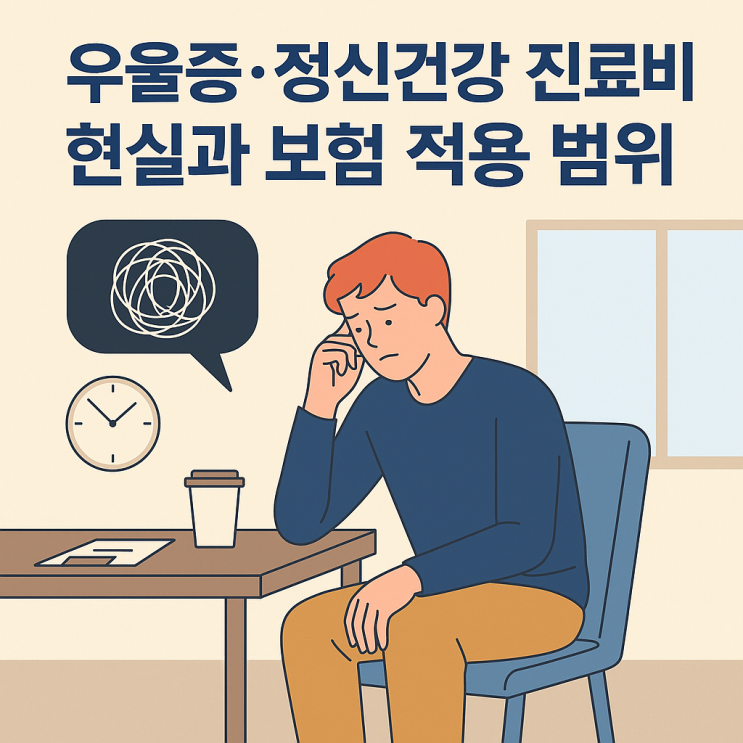  우울증·정신건강 진료비 현실, 보험 적용 범위 어디까지 될까?