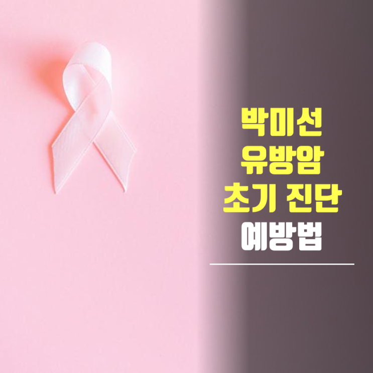 <b>박미선</b> <b>유방암</b> 초기 진단, "조기발견이 핵심"... 전문가가... 