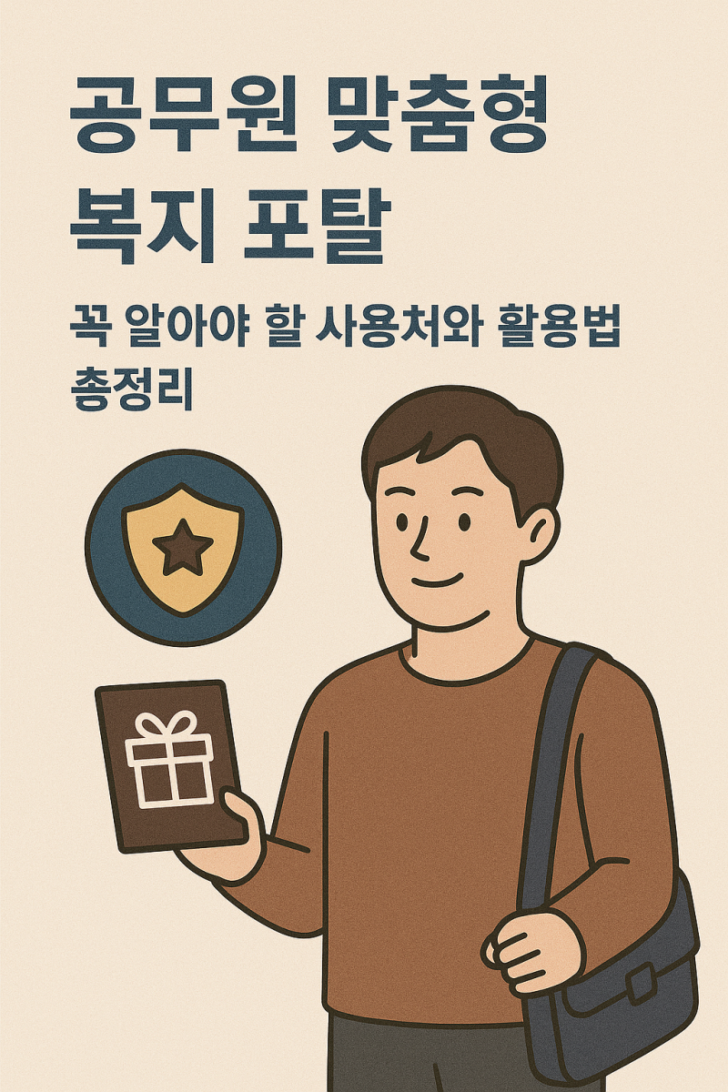 공무원 맞춤형 복지 포탈 꼭 알아야 할 사용처와 활용법 총정리