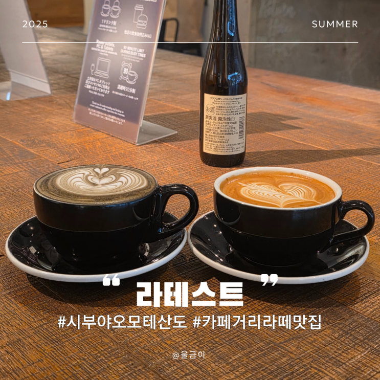  일본 도쿄 자유여행 추천 오다이바 이동 시부야 카페거리 오모테산도 라테스트