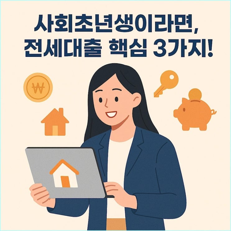  사회초년생을 위한 청년 전세자금대출 A to Z: 딱 3가지만 비교하세요