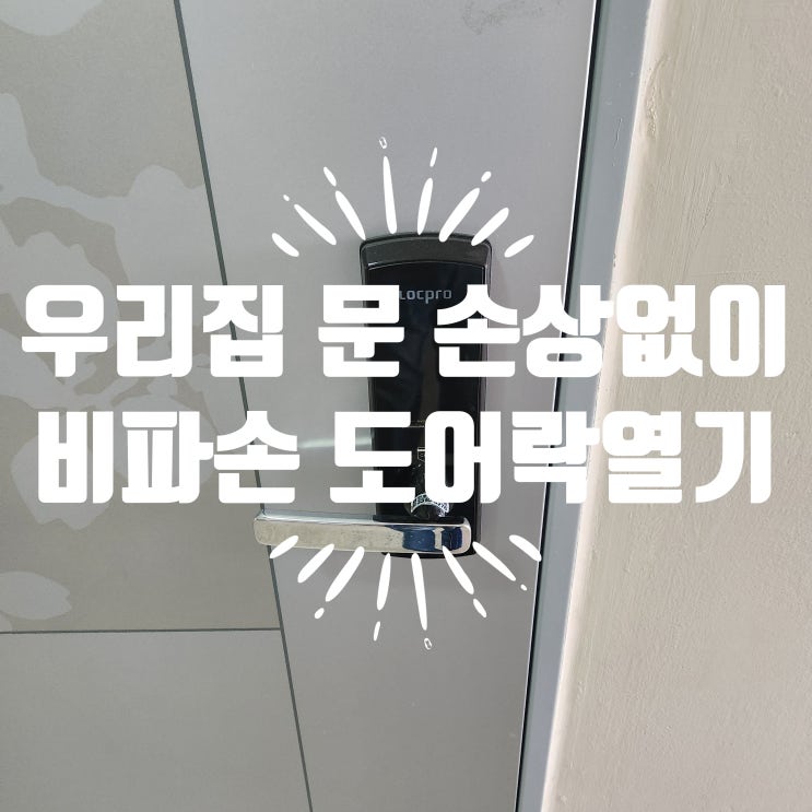  도어락 열기 일산 식사동 우리 집 현관문 잠김 손상 없이!