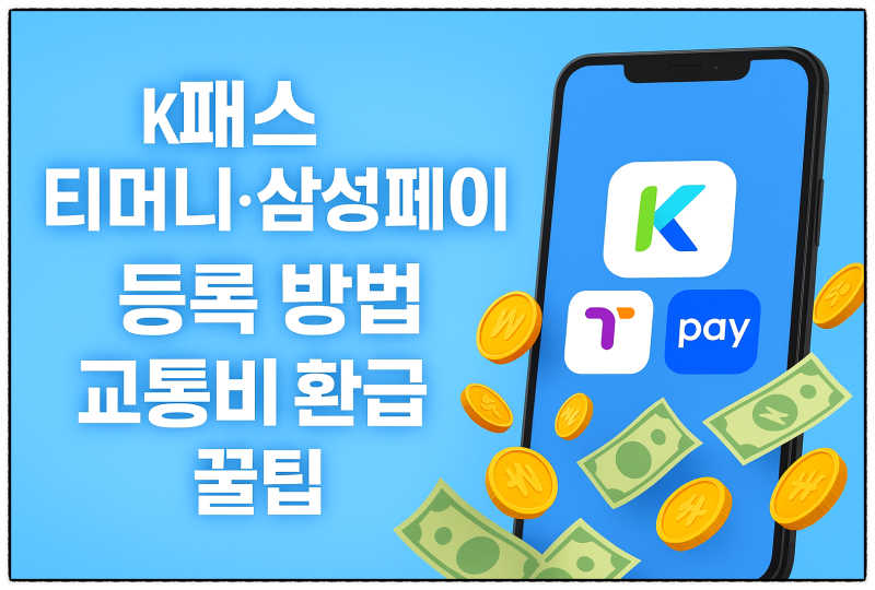 K패스 티머니, 삼성페이 등록 방법 교통비 환급 꿀팁!