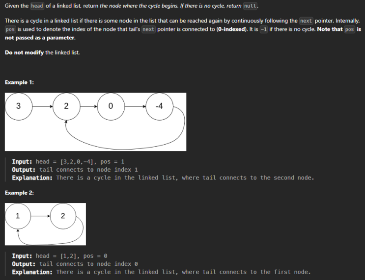  JAVA_LeetCode 142_Linked List Cycle II