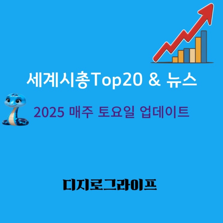 세계 시총 순위 & Top20 뉴스 (25년 8월 23일 8월 3주차)... 