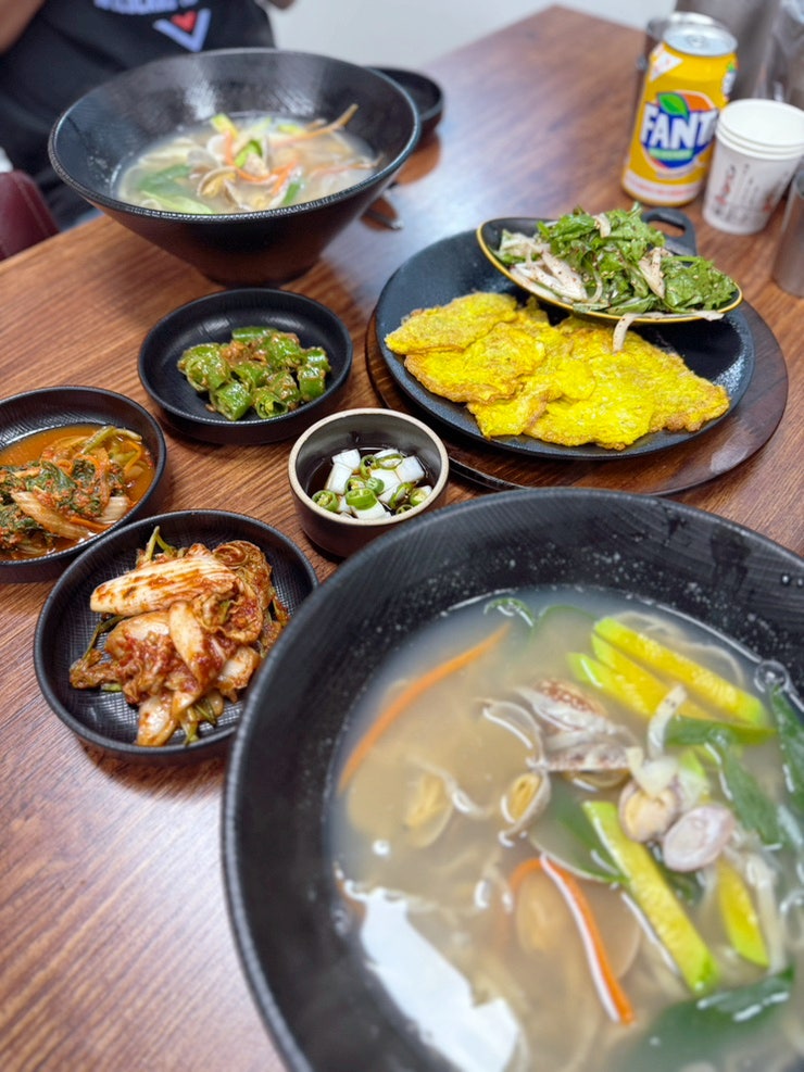  대구 도원동 월광수변공원 맛집 면도 직접 만드는 수변바지락칼국수