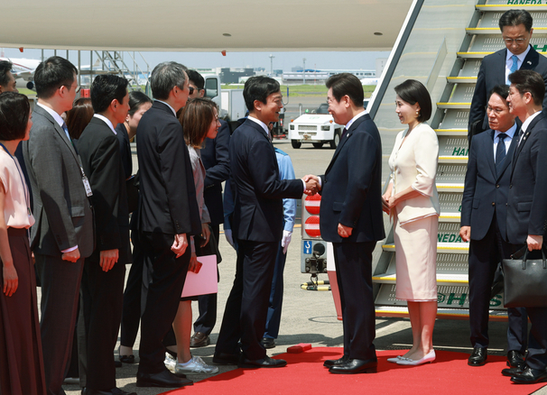<b>이재명</b> 대통령 일본 도착 및 <b>재일동포</b> 간담회.