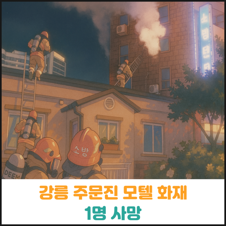  강릉 주문진 모텔 화재, 1명 사망