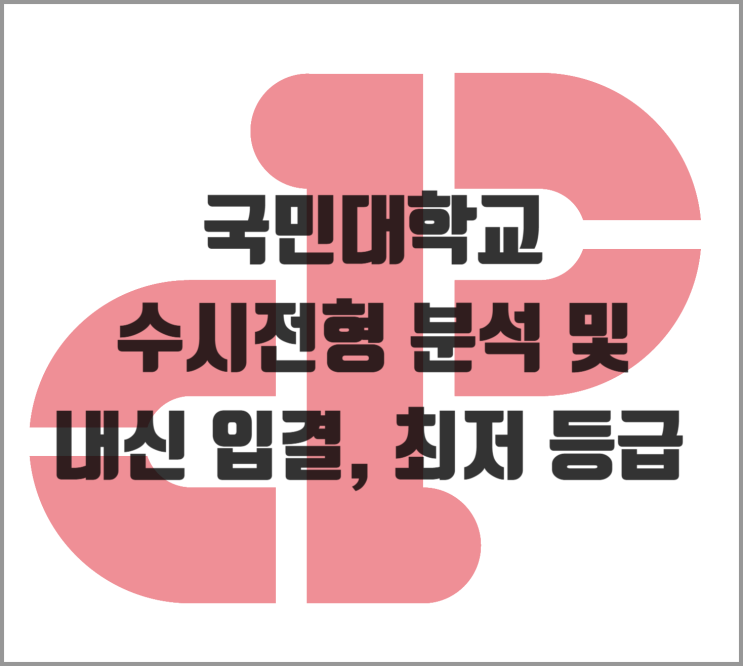  [수시] 2026학년도 국민대 수시전형 분석 및 내신 입결, 최저 등급