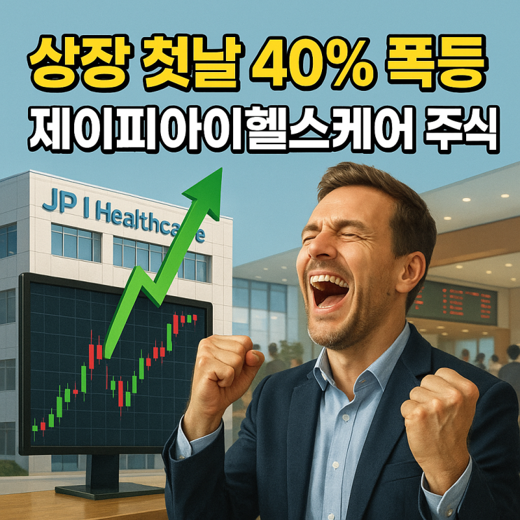  제이피아이헬스케어 주가 상장 첫날 40% 급등! 앞으로는?