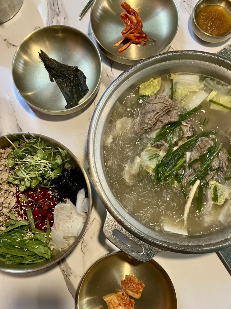  영등포역 근처 한식 맛집 육수정 몸보신하기 좋은 식당