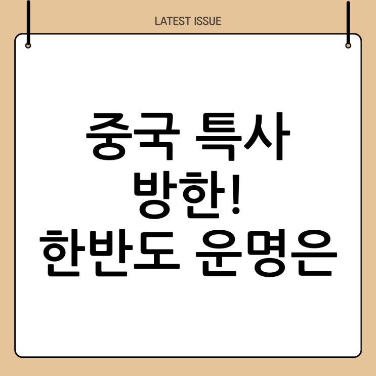 <b>중국 특사단 방한</b>: 한반도 정세에 미칠 영향 분석