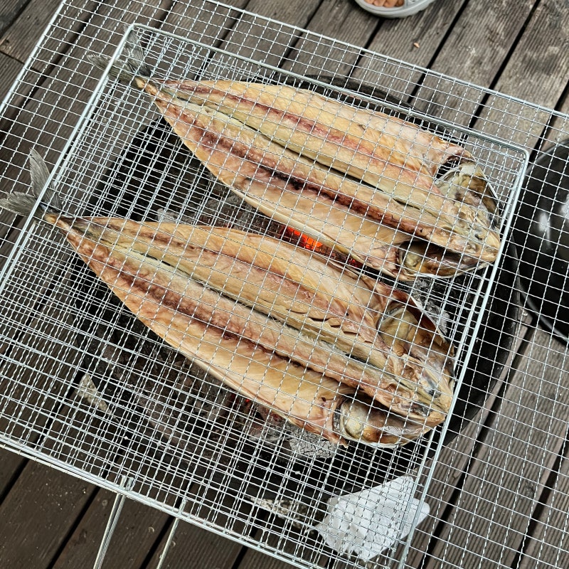 캠핑 요리 추천, 반건조 숯불 생선구이 속초 생선아줌마 솔직 후기