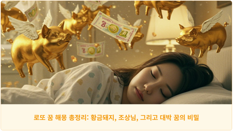  꿈 해몽 총정리: 황금돼지, 조상님, 그리고 대박 꿈(로또)의 비밀