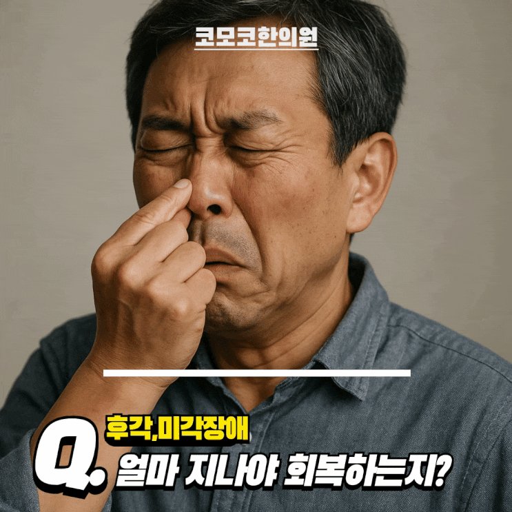  감기,코로나 후 후각, 미각 상실 왜 생기나요? 회복과 치료 10가지 궁금증 총정리