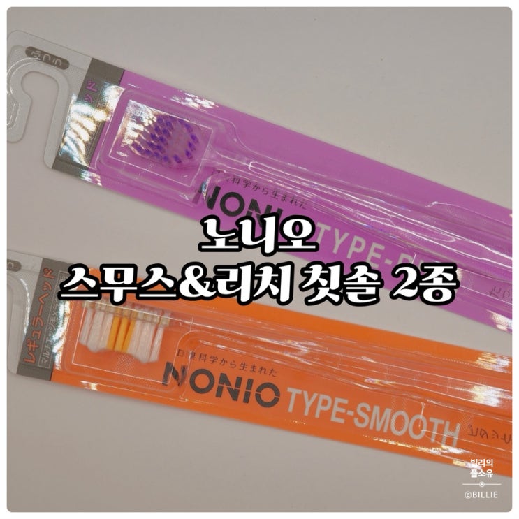  치석예방의 시작, 프라그칫솔 노니오 칫솔 2종 솔직 리뷰(리치칫솔/스무스칫솔/비교/헤드크기)