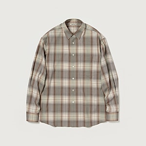 [의류] 오라리 (Auralee) 25SS 슈퍼 라이트 울 체크 셔츠 그레이 브라운 체크 (A25SS01LC) 리뷰 : 그레....