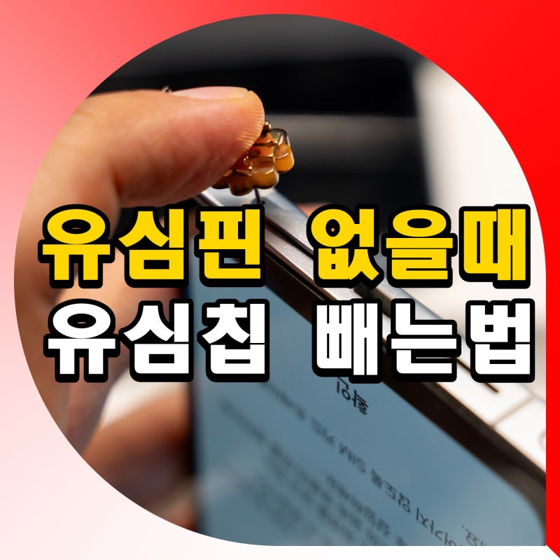 유심 핀 없을때 유심칩 빼는법 빼는 방법 아이폰 갤럭시