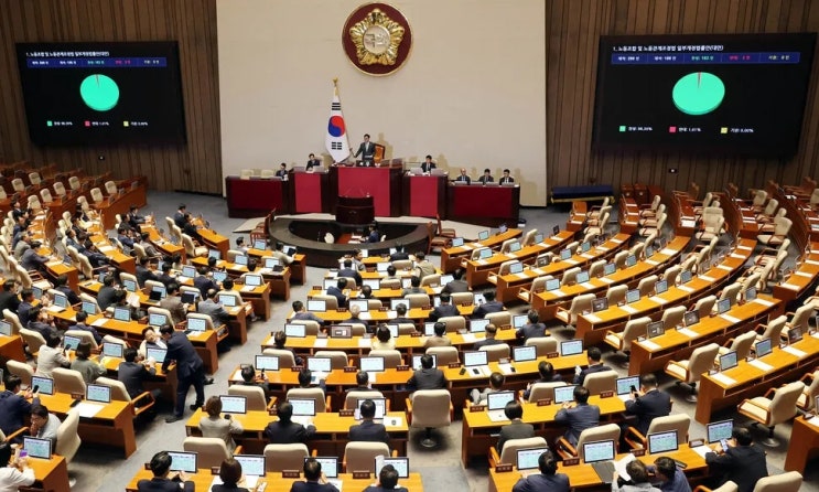 논란의 <b>노란봉투법 통과</b>