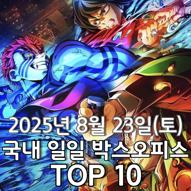  [국내 박스오피스] 일일 TOP 10 - 2025년 8월 23일(토)