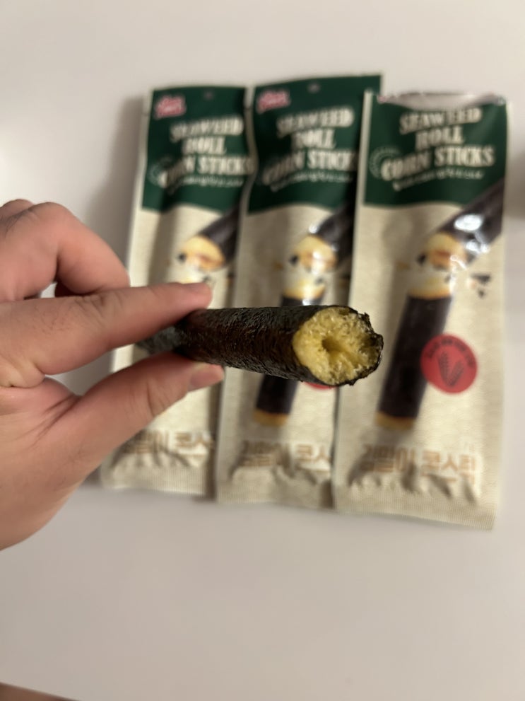  트레이더스 단짠단짠 간식  추천 <김말이 콘스틱(SEAWWED ROLL CORN STICKS)> 후기 및 칼로리 정보