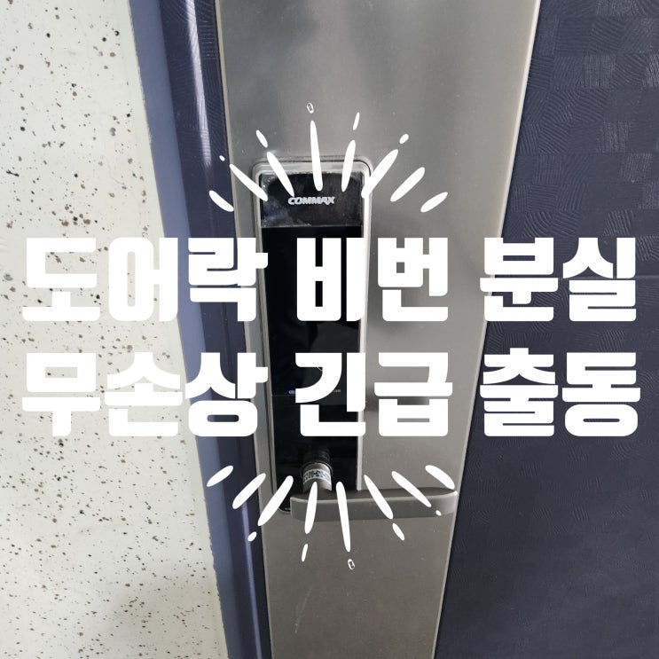  코맥스 도어락 비밀번호 분실 오류 잠김 해결 CDL-300L 일산 식사동열쇠