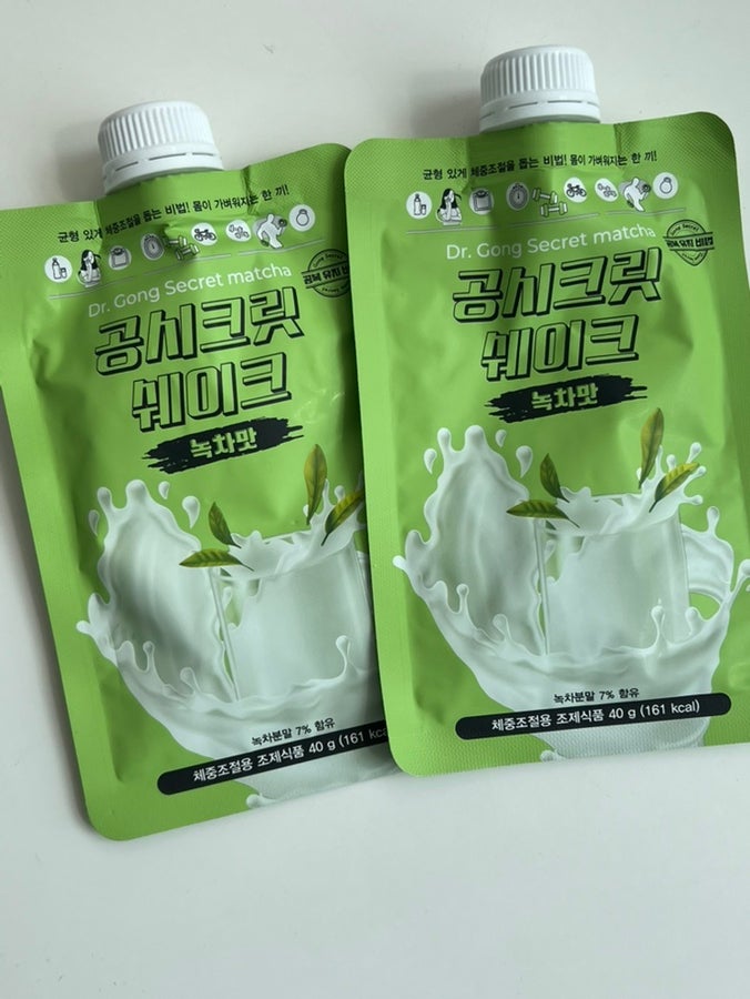  저당 단백질쉐이크 파우치 공시크릿 녹차맛, 식사대용 단백질쉐이크