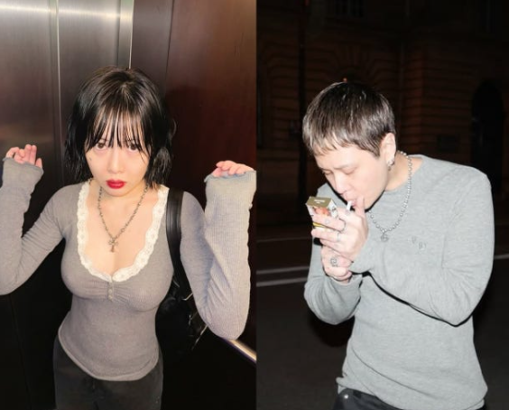  현아용준형 파리 근황… 길거리 흡연 논란으로 시끌