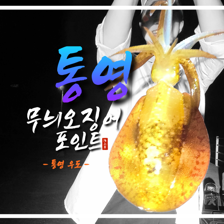  통영 우도 무늬오징어 낚시 포인트 탐사 8월