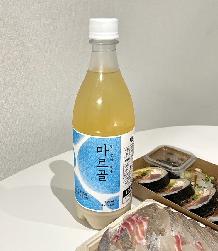  부드럽고 자연스러운 단맛 청주 쌀로 만든 가성비 좋은 막걸리 화락 마르골 막걸리
