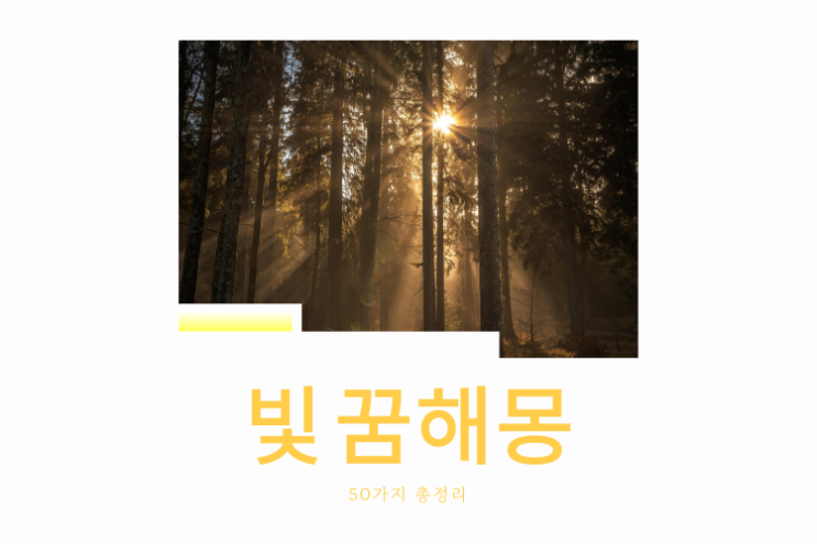  빛 꿈해몽