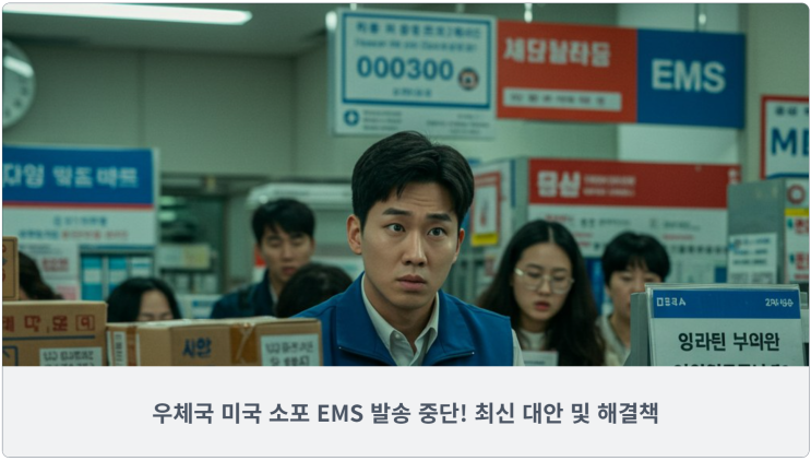  우체국 미국 소포 EMS 발송 중단! 최신 대안 및 해결책