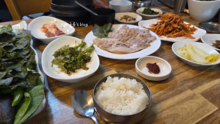 광주맛집, 산수쌈밥 우렁이 쌈밥 후기