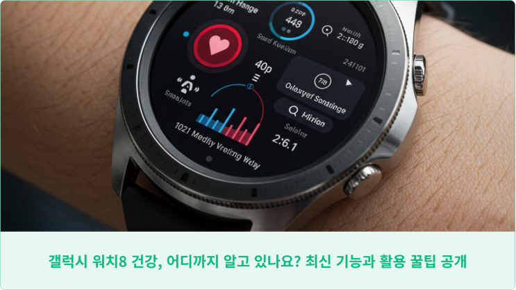  갤럭시 워치8 건강, 어디까지 알고 있나요? 최신 기능과 활용 꿀팁 공개