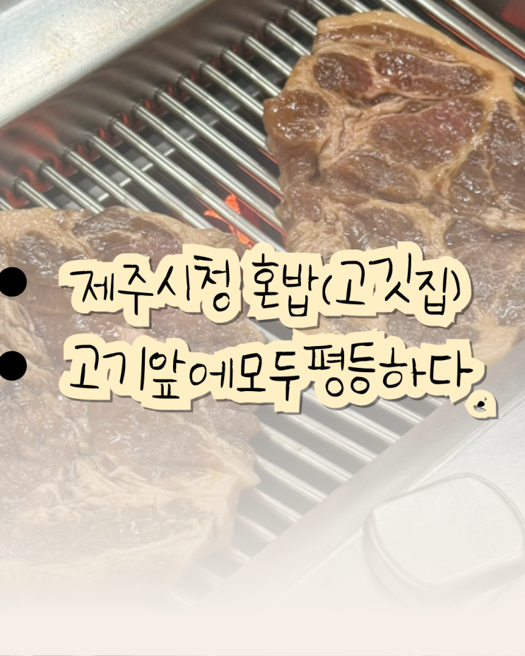  제주시청 정식 혼밥집, 갈비 고깃집